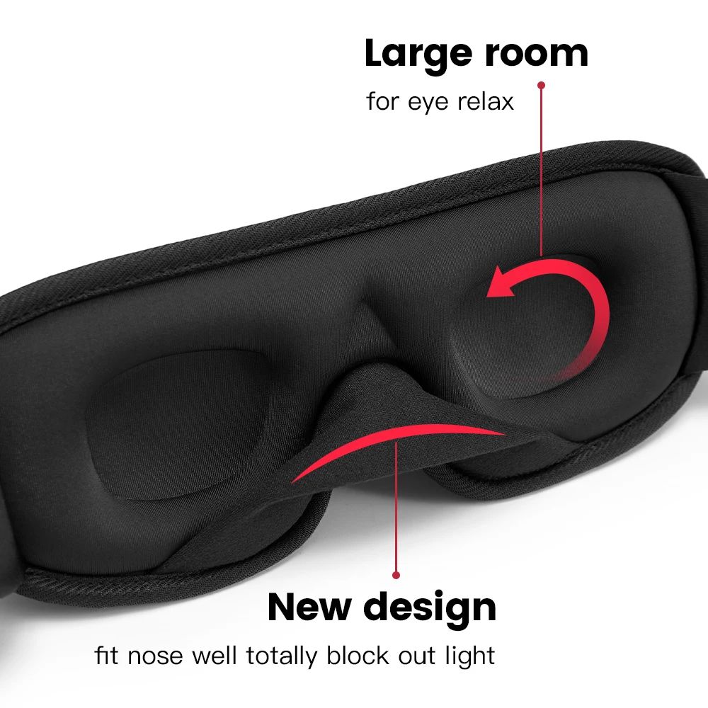 3D Contoured Light Blocking Sleep Mask