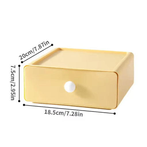Single Stackable Desk Drawer Storage Box for Stationery and Sundries