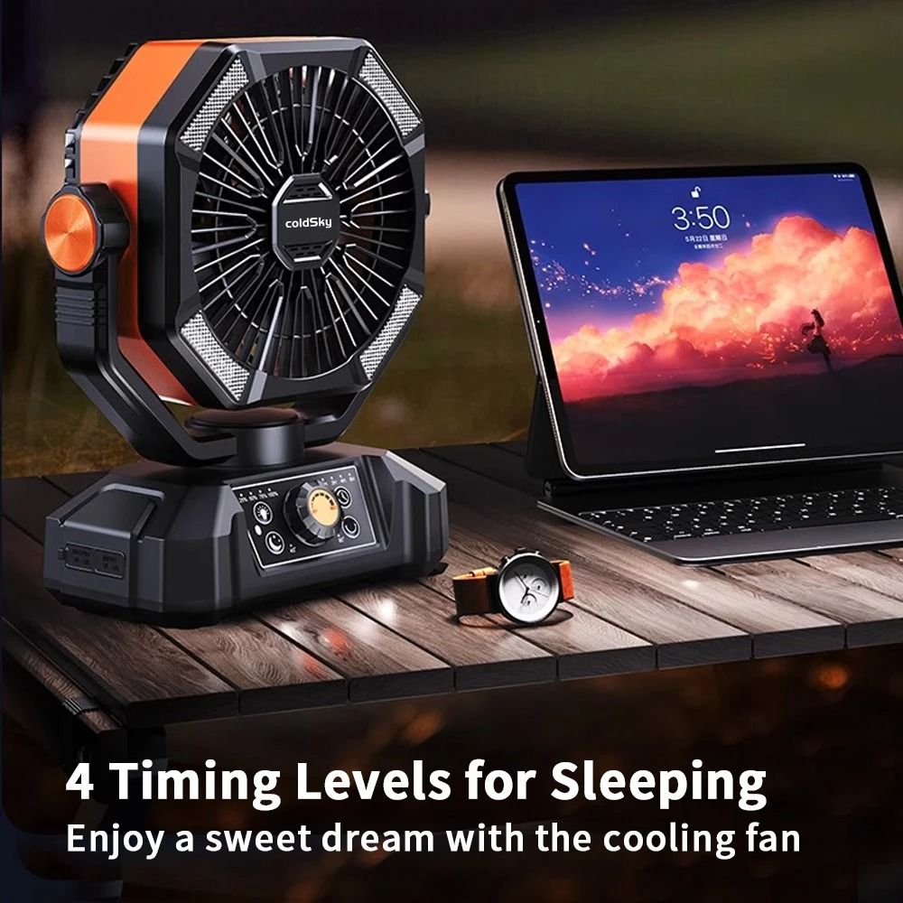 20000mAh Battery Camping Fan with LED Lantern