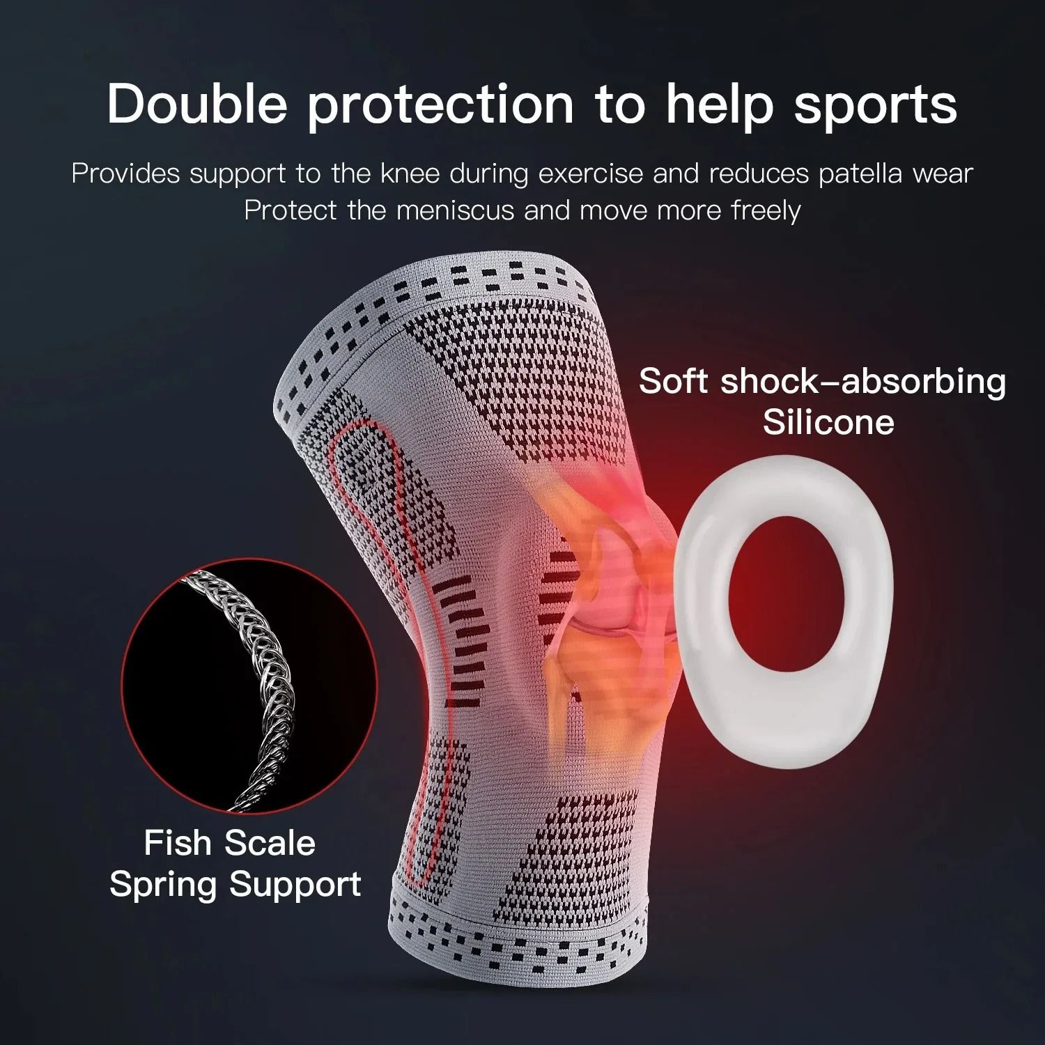 Professional 3D Multi Color High Elasticity Knee Support