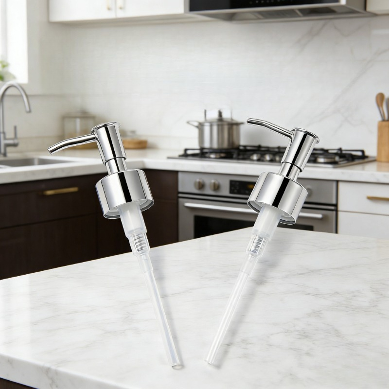 Soap Dispenser Pump Head Replacement, Stainless Steel, Shampoo Dispenser for Bathroom and Kitchen