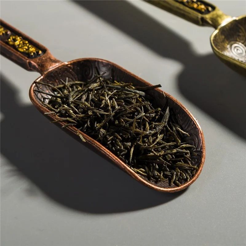 CloudElegance Alloy Tea Spoon – Retro Auspicious Cloud Kung Fu Tea Shovel Tool