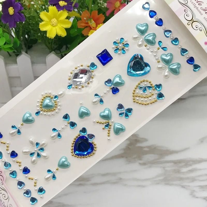 RadiantGlow Rhinestone Face Gems Self Adhesive Face Gem Stickers Festival Crystal Makeup Jewels