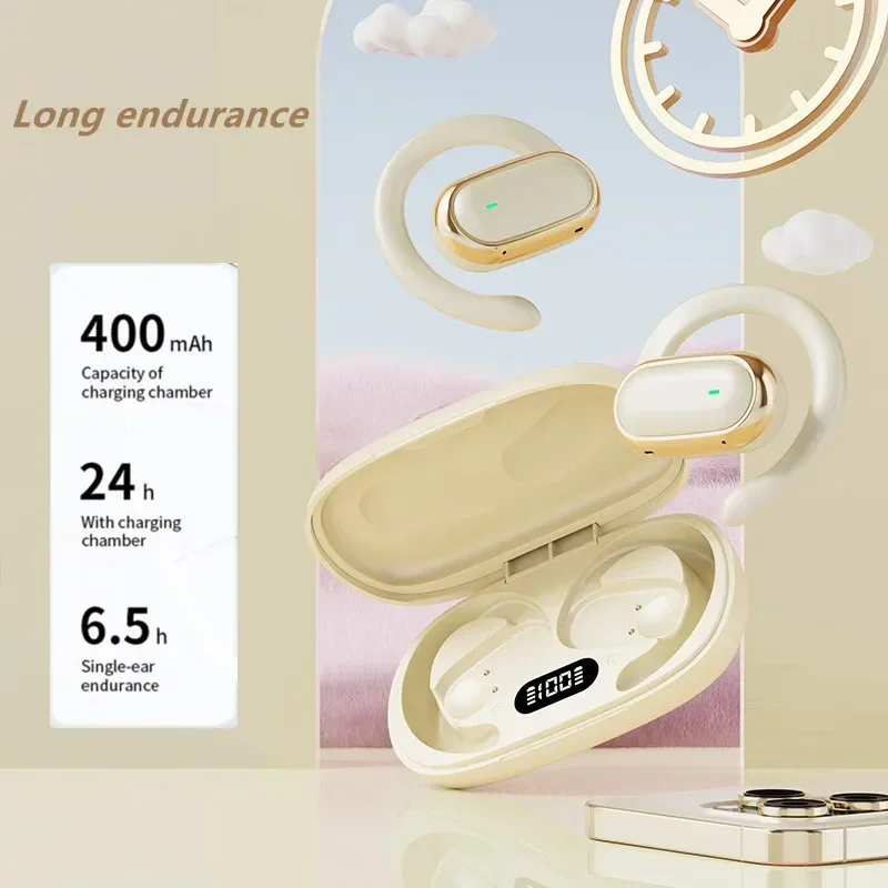 Wireless Bluetooth Earbuds with LED Display and Noise Reduction