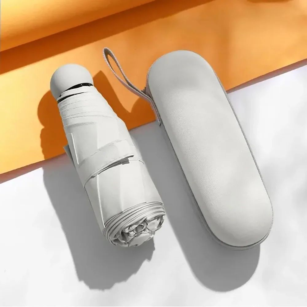 Capsule Mini Sun & Rain Umbrella - mini travel umbrella with UV Block Coating, Compact Folding Design