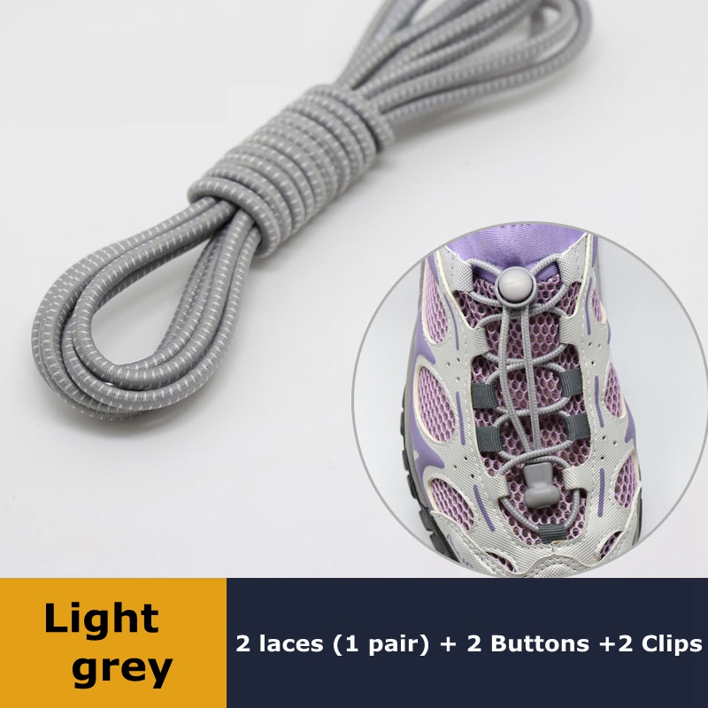 Elastic No Tie Shoelaces, Quick Rubber, Sneakers, Lazy Laces, Round Shoestrings, Stretching Lock