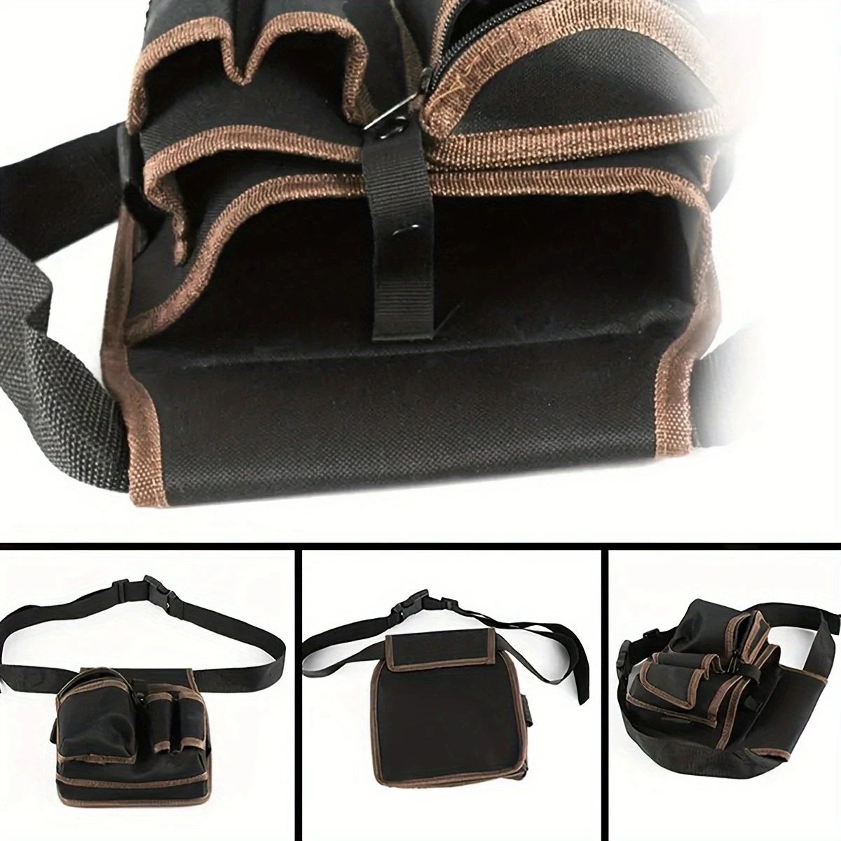 Compact Multi-Purpose Electrician Tool Bag - Waist-Mounted Maintenance Pouch