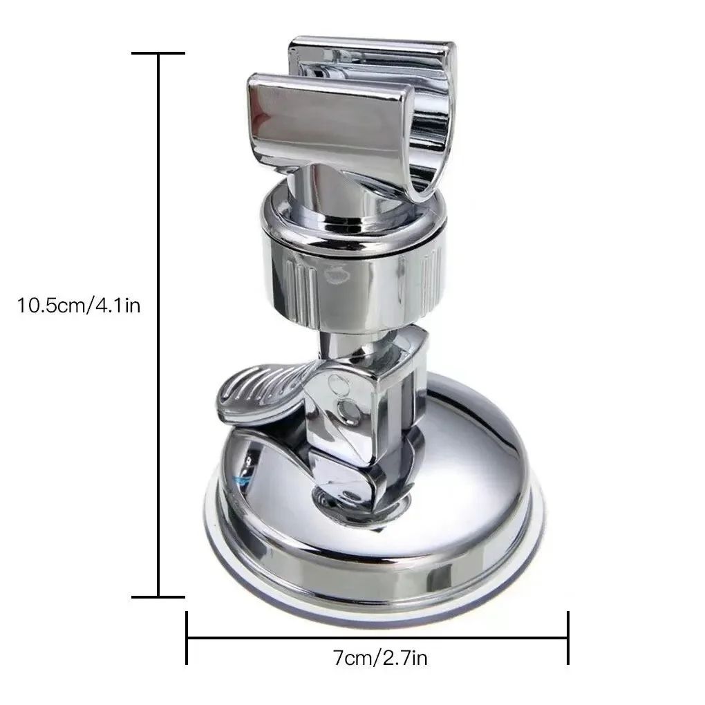 Adjustable Suction Cup Shower Head Holder and Bathroom Rack