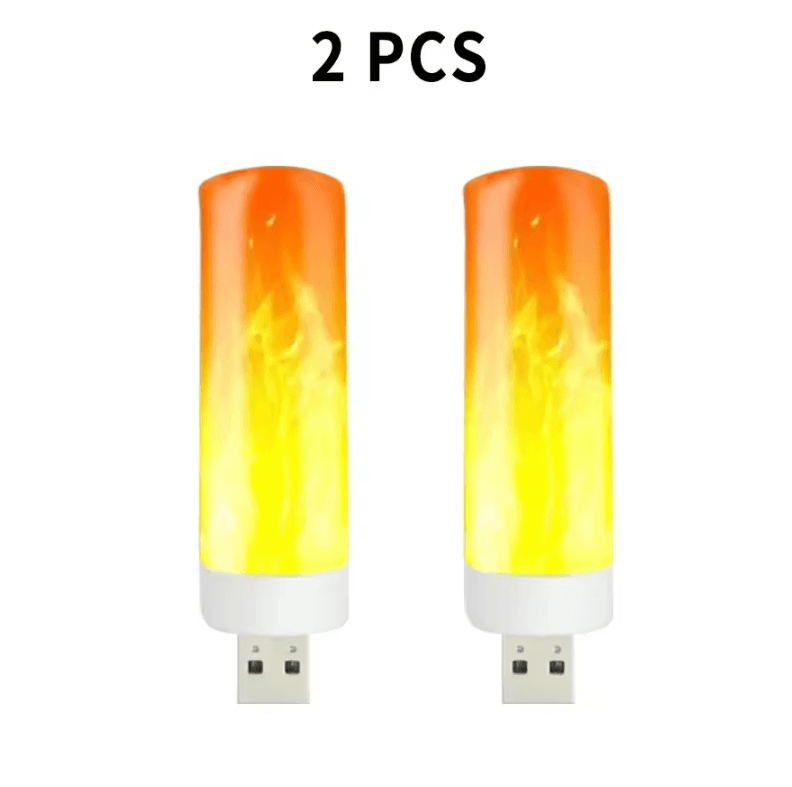 USB LED Flame Light – Dynamic Flickering Fire Effect Atmosphere Bulb