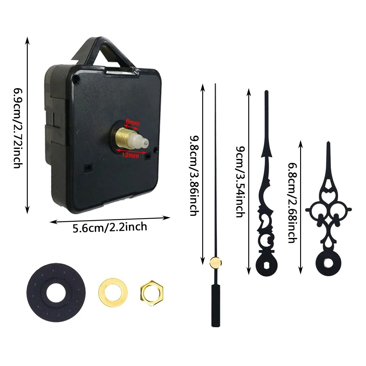 Quartz Wall Clock Movement Replacement Kit DIY Clock Mechanism With Hands