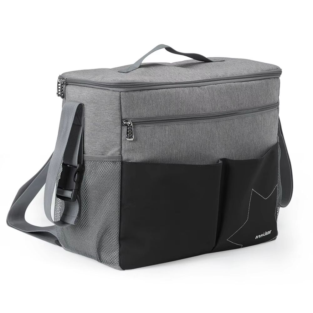 Insular Large Capacity Diaper Backpack with Anti Loss Zipper Travel Maternity Nursing Bag