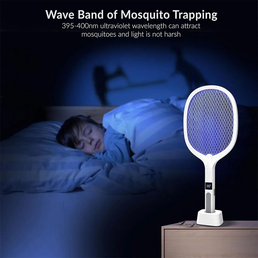 Electric Fly Swatter Insect Killer with Automatic Mode and Charging Base