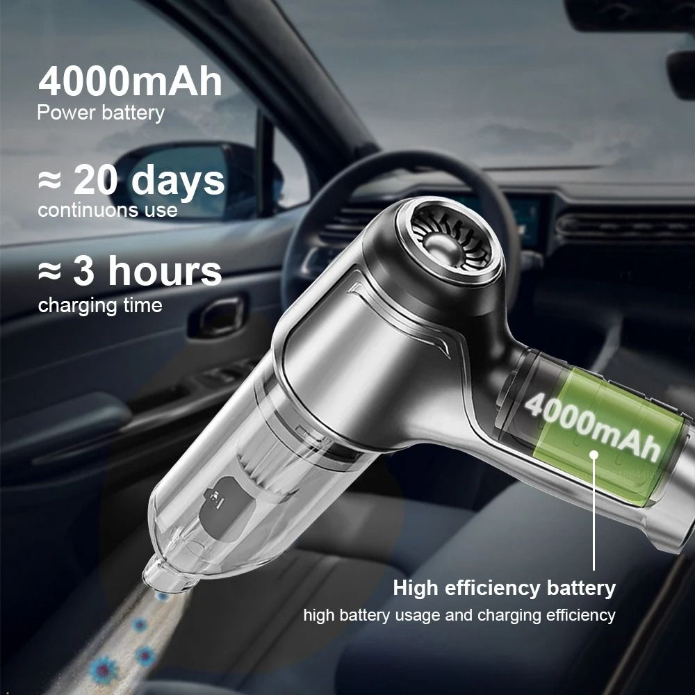 Car Vacuum Cleaner Powerful Wireless Handheld With Strong Suction