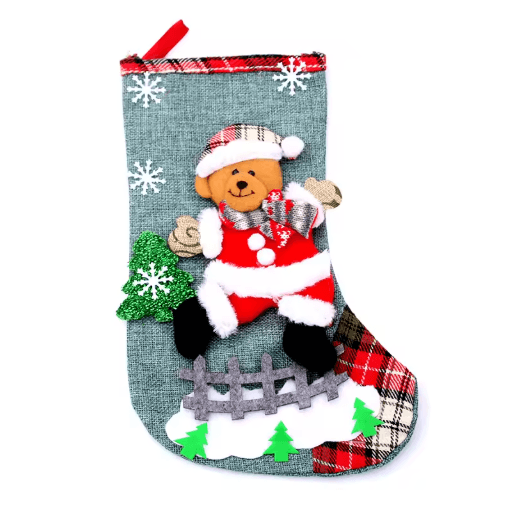Mini Christmas Stocking Ornament – Cute Holiday Candy Bag & Tree Decoration