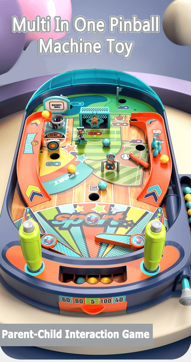 Kids Marble Battle Pinball Game Table for Hand Eye Coordination and Family Fun
