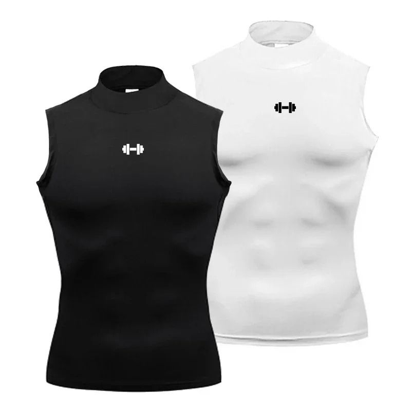 Compression Shirt Men Summer Sportswear Running Vest Elastic Quick Dry Sleeveless Tank Top
