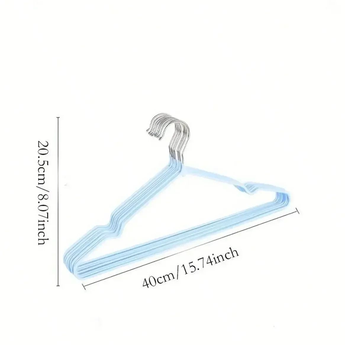 10pcs Metal Traceless No-Slip Clothes Hangers Durable Space Saving Racks