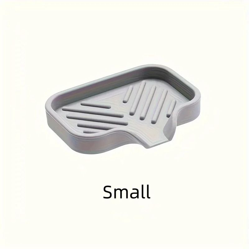 Silicone Sink Tray Drain Soap Sponge Holder Kitchen Sink Organizer