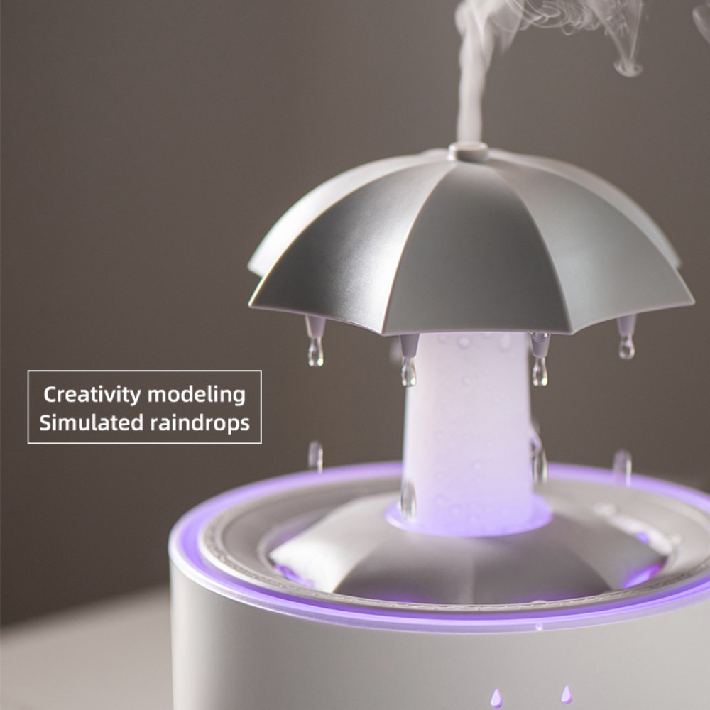 Rotating Umbrella Humidifier with Colourful Night Lights, Essential Oil Aroma Diffuser & Air Purifier