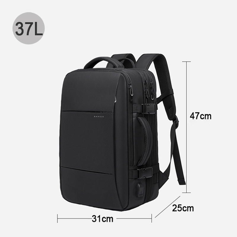 Expandable Waterproof Laptop Backpack with USB Charging Travel Business School Bag