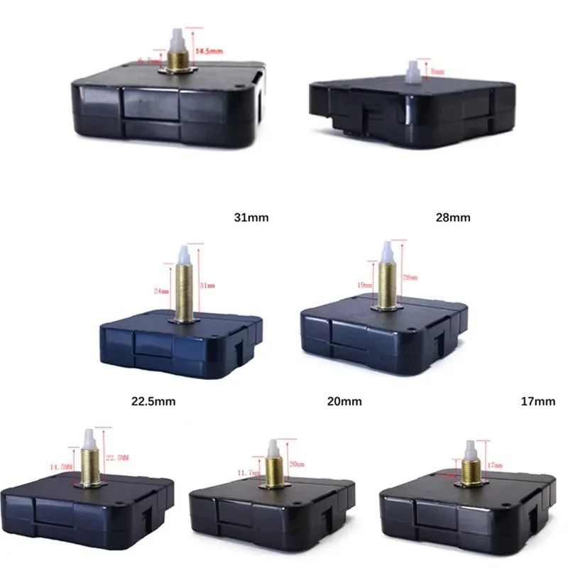 Professional High-Torque DIY Wall Clock Replacement | 31mm Long Shaft Quartz Movement