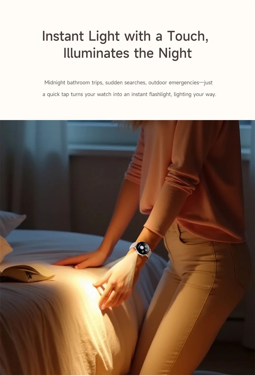 Women AMOLED Bluetooth Calling Smartwatch with Flashlight