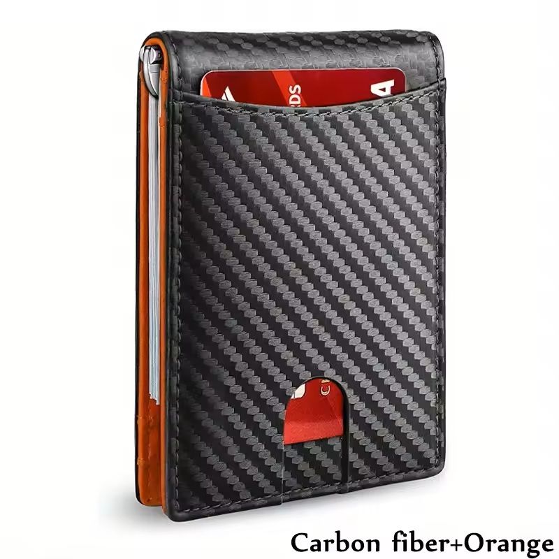Slim RFID-Blocking Smart Wallet with Money Cli