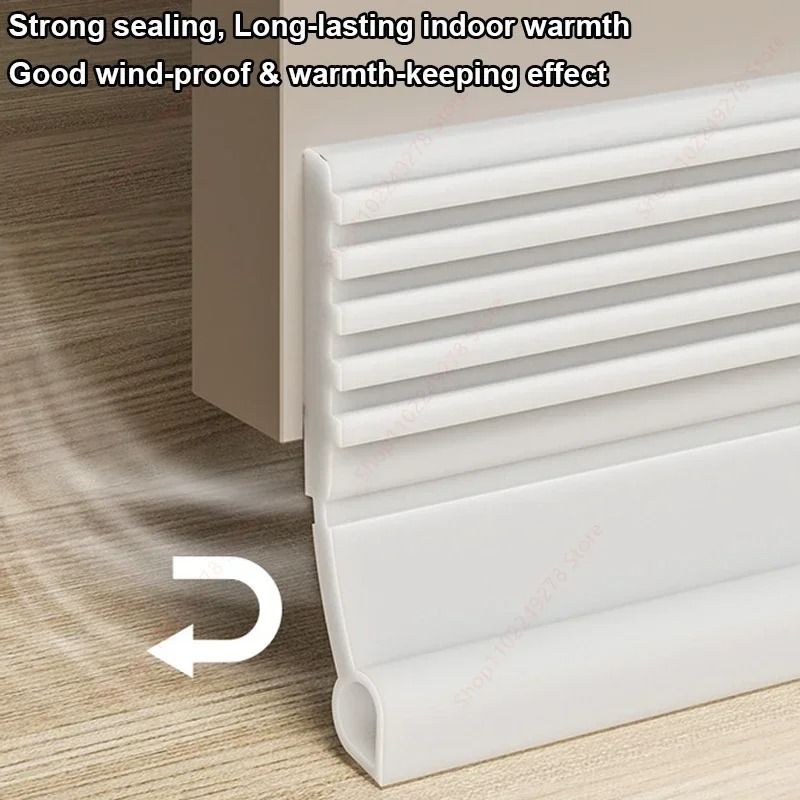 Door Bottom Sealing Strip Windproof Dust Stopper Noise Reducer