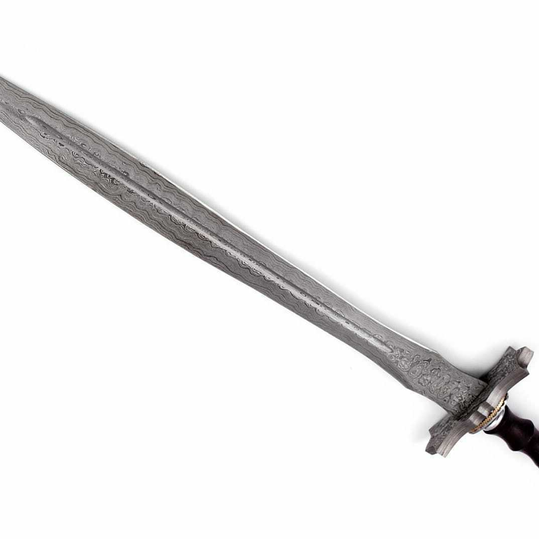30 Inch Templar Sword Combat Damascus Steel Viking Sword Hand Forged