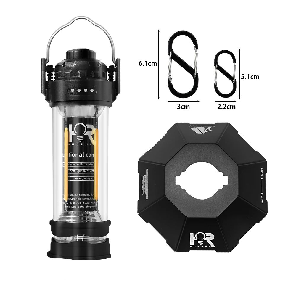 DOTWISE Retro LED Camping Lantern with 3000mAh Rechargeable Battery