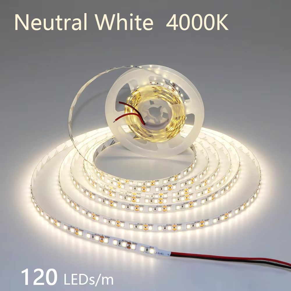 LumiFlex 2835 LED Strip Light – 5M Flexible Waterproof Light Strip DC12V/24V, 300–1200 LEDs, Cuttable Home Lighting Bar