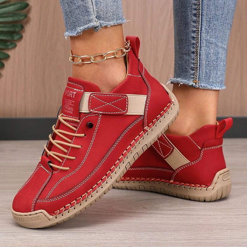 Womens Mid Top Boots Retro Anti Slip Workwear Shoes for Summer and Casual Fashion