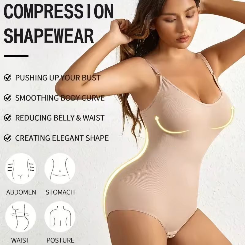 Seamless Tummy Control Bodysuit – Butt-Lifting Shapewear for Women