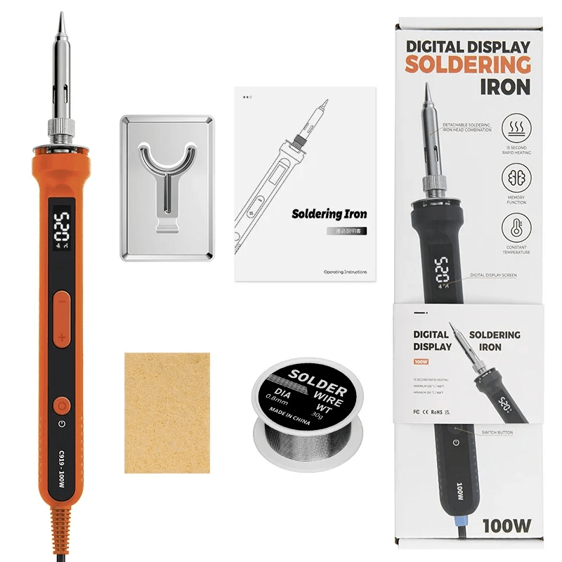 100W Digital Electric Soldering Iron Kit with LCD Temperature Control