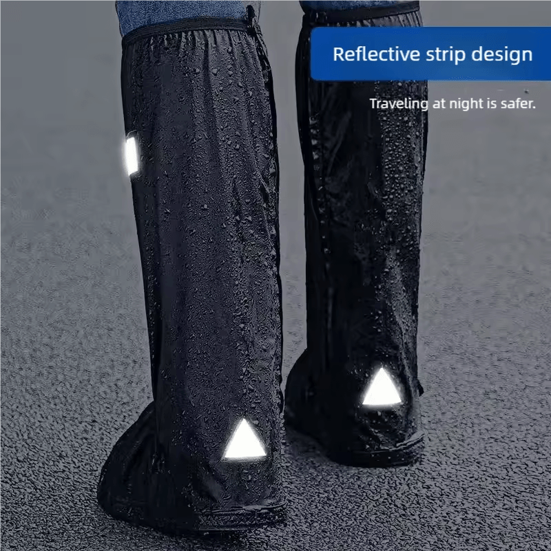 Waterproof Rain Boot Shoe Covers with Reflective Strips