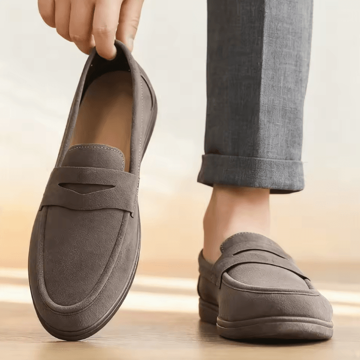 Business Commute Mens Casual Loafers Genuine Leather Lightweight Driving Walking Shoes
