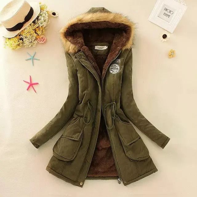 Womens Cotton Padded Hooded Winter Jacket