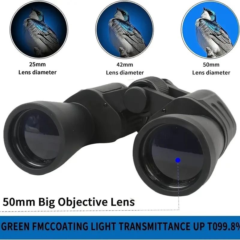 Military 20x50 Powerful Long Range Binoculars | Professional Zoom HD BAK4-Prism Telescope | High Magnification Optics fo