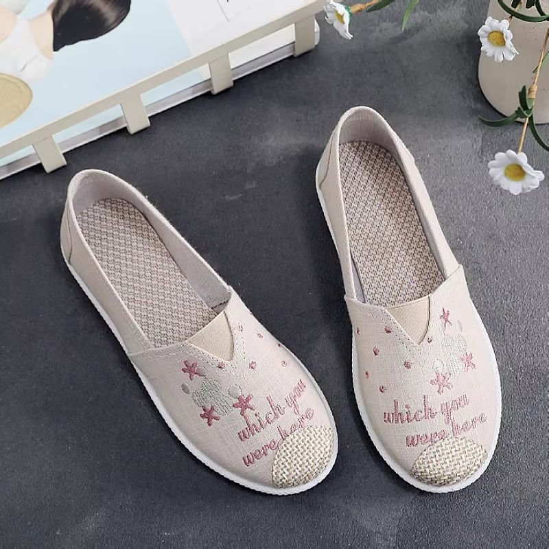 Breathable Mesh Lightweight Casual Women's Slip-On Flats Fisherman Shoes