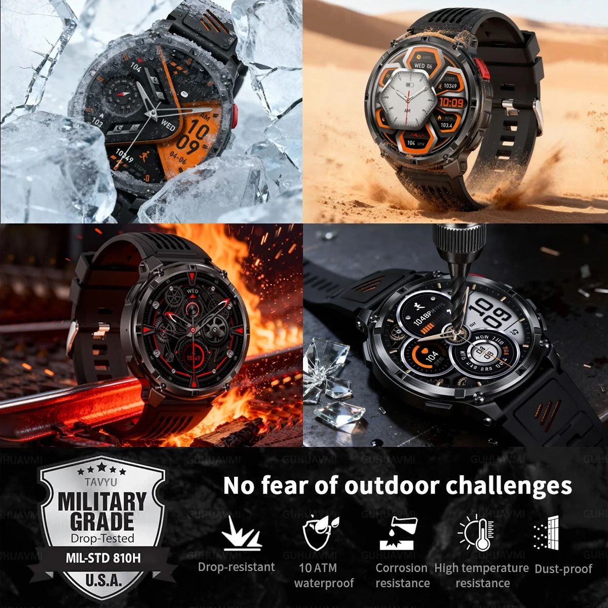 T-Rex 3 Pro Military Smart Watch with Dual-Band GPS 10ATM Waterproof and Long Battery