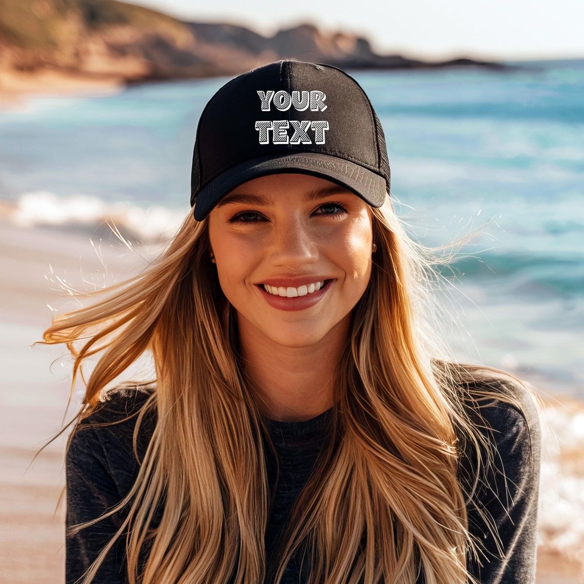 Custom Trucker Hat Personalized Logo Cap Your Design Here Snapback Mesh Hat