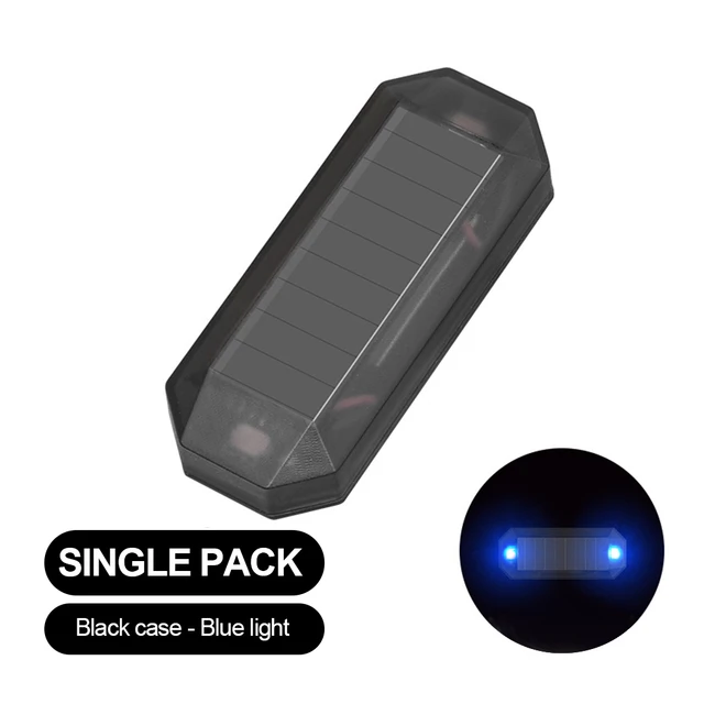 Car Mini LED Solar Power Warning Light Wireless Anti Theft Night Security Simulated Alarm Lamp