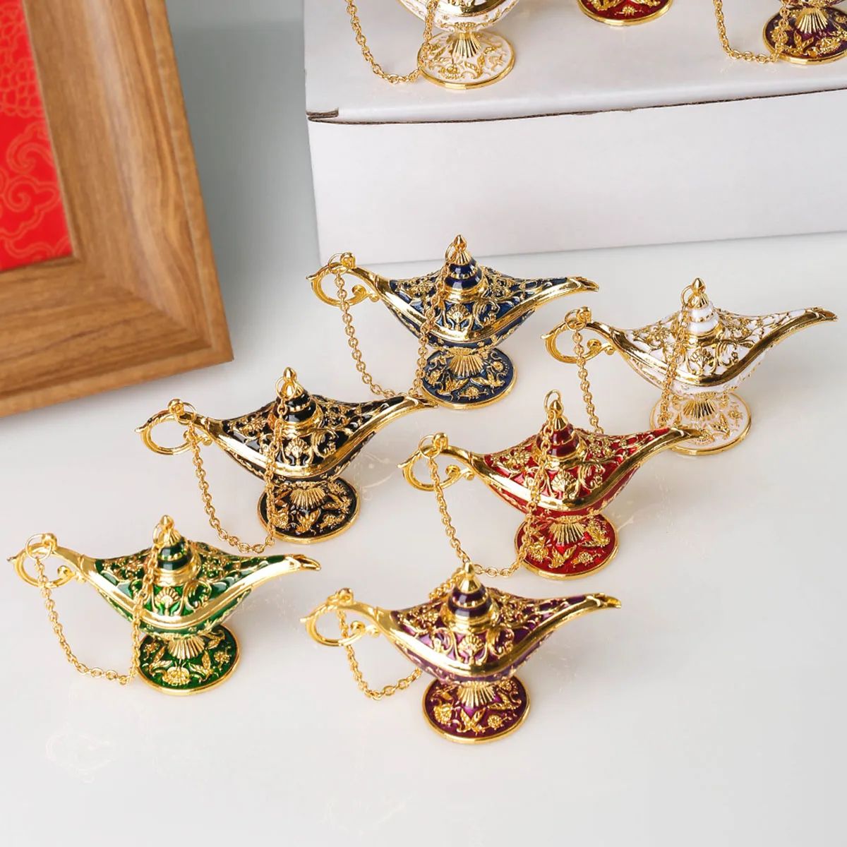 Vintage Aladdin Lamp Metal Home Decor Genie Lamp Ornament