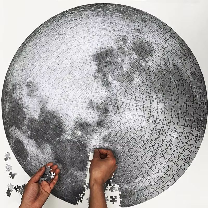 1000 Piece Space Moon Earth Puzzle Matte Finish Giant Galaxy Wall Art Jigsaw