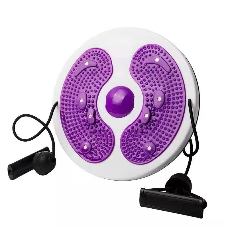 Waist Twist Disc with Foot Sole Massager and Integrated Resistance Bands