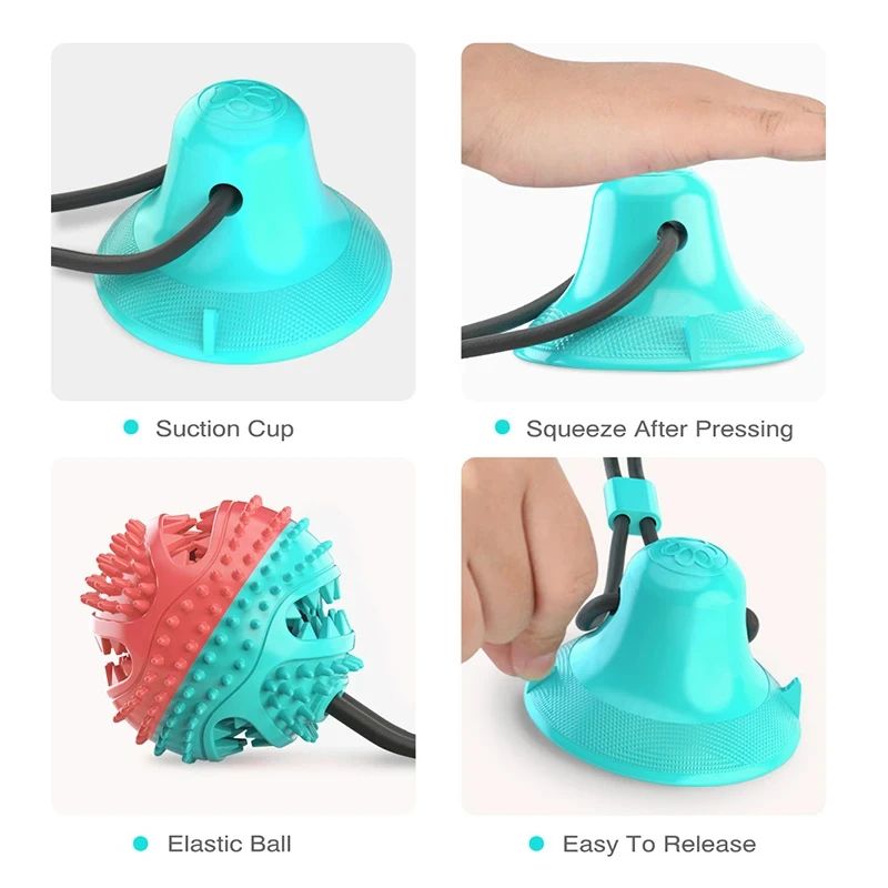 Interactive Suction Cup Dog Chew Ball