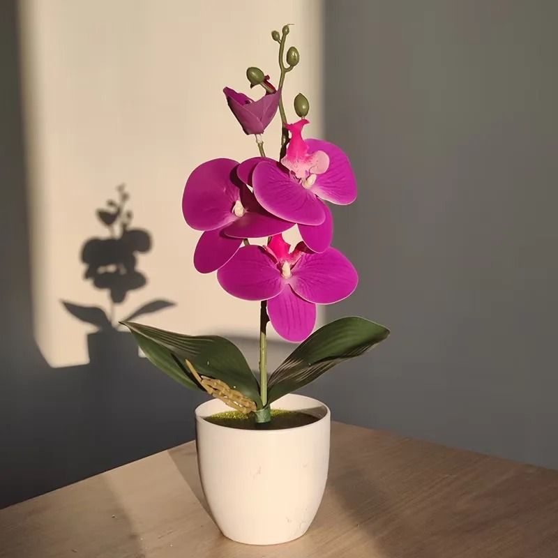 Artificial Butterfly Orchid Bonsai Potted Plant Desk and Home Decor