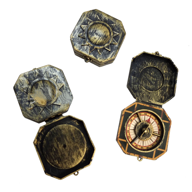 Vintage Pirate Compass Toy Decorative Antique Navigation Prop for Kids and Collectors