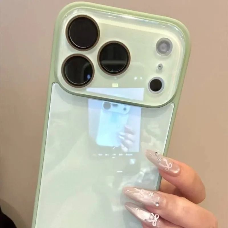 Luxury iPhone Tempered Glass Case Shockproof Hard Back with Camera Protection