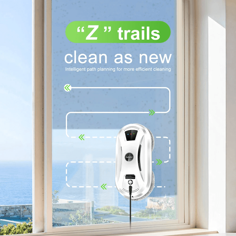 PuRuiKai Ultra Thin Window Cleaning Robot with Remote Control for Home Glass Surfaces